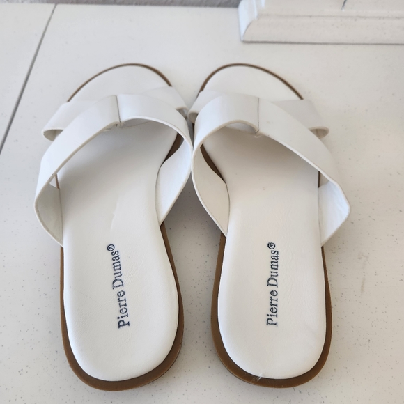 Pierre Dumas White Sandals Size 5 1/2 💖 - Picture 5 of 8